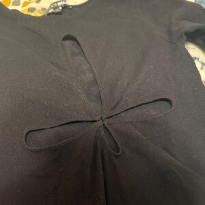 Fashion Nova Black Bodysuit with Cutout